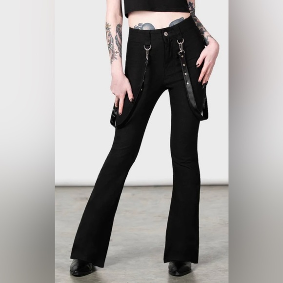 Killstar Pants - Killstar Black Flared Pants